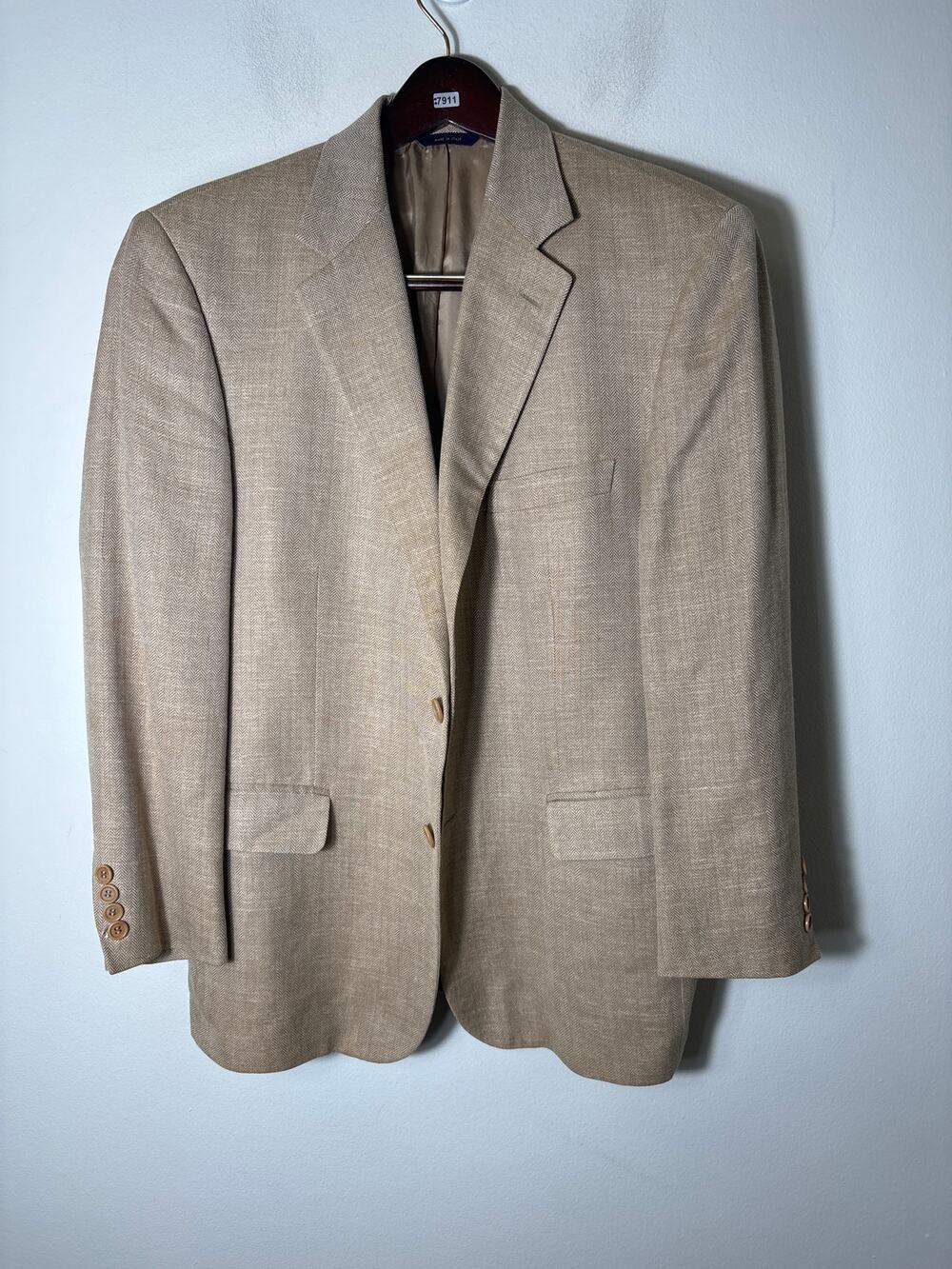 Mens Brooks Brothers Tan Jacket Sz 40